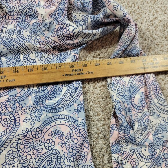 Orvis Shirt Womens 6 Blue Pink Floral Button Up Top Blouse Collared - Picture 4 of 8